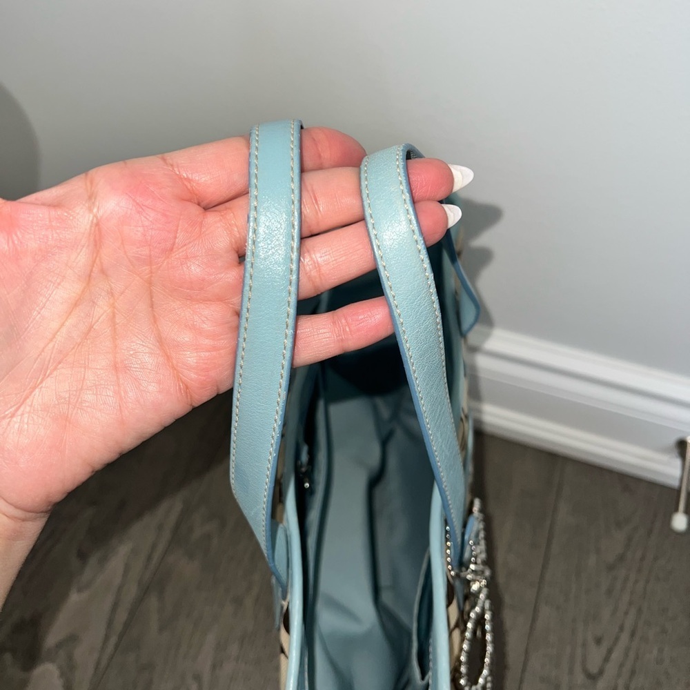 🩵 Coach Brown Signature Tote with Light Blue Trim - Picture 13 of 13